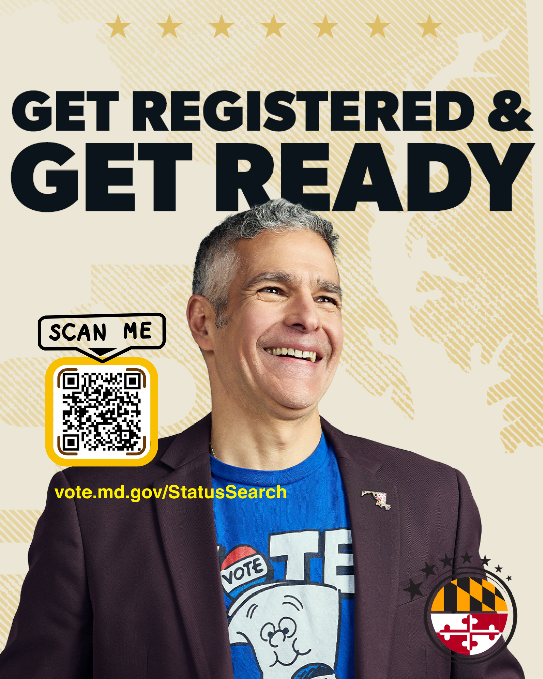 VoteMD graphic describing how to check voter registration