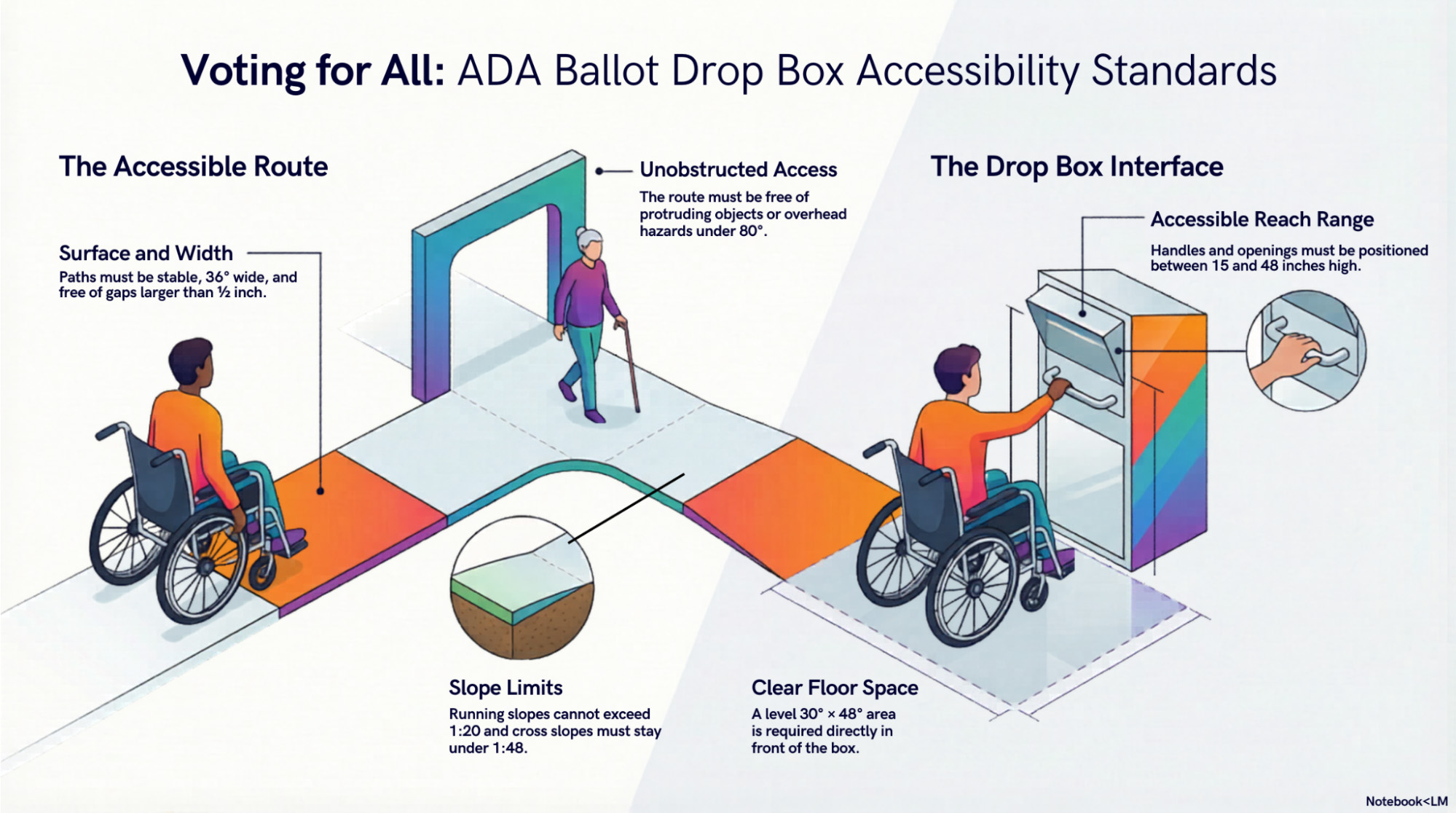 Graphic showing ADA Dropbox Accessibility Standards